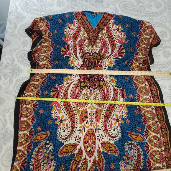 Riveria Sun kaftan ladies Muu Muu paisley Size OS House dress coverall XL - Picture 6 of 8